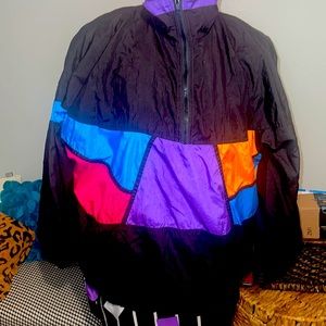 Natural Issue Vintage '80s '90s Windbreaker Colorful Lined Jacket